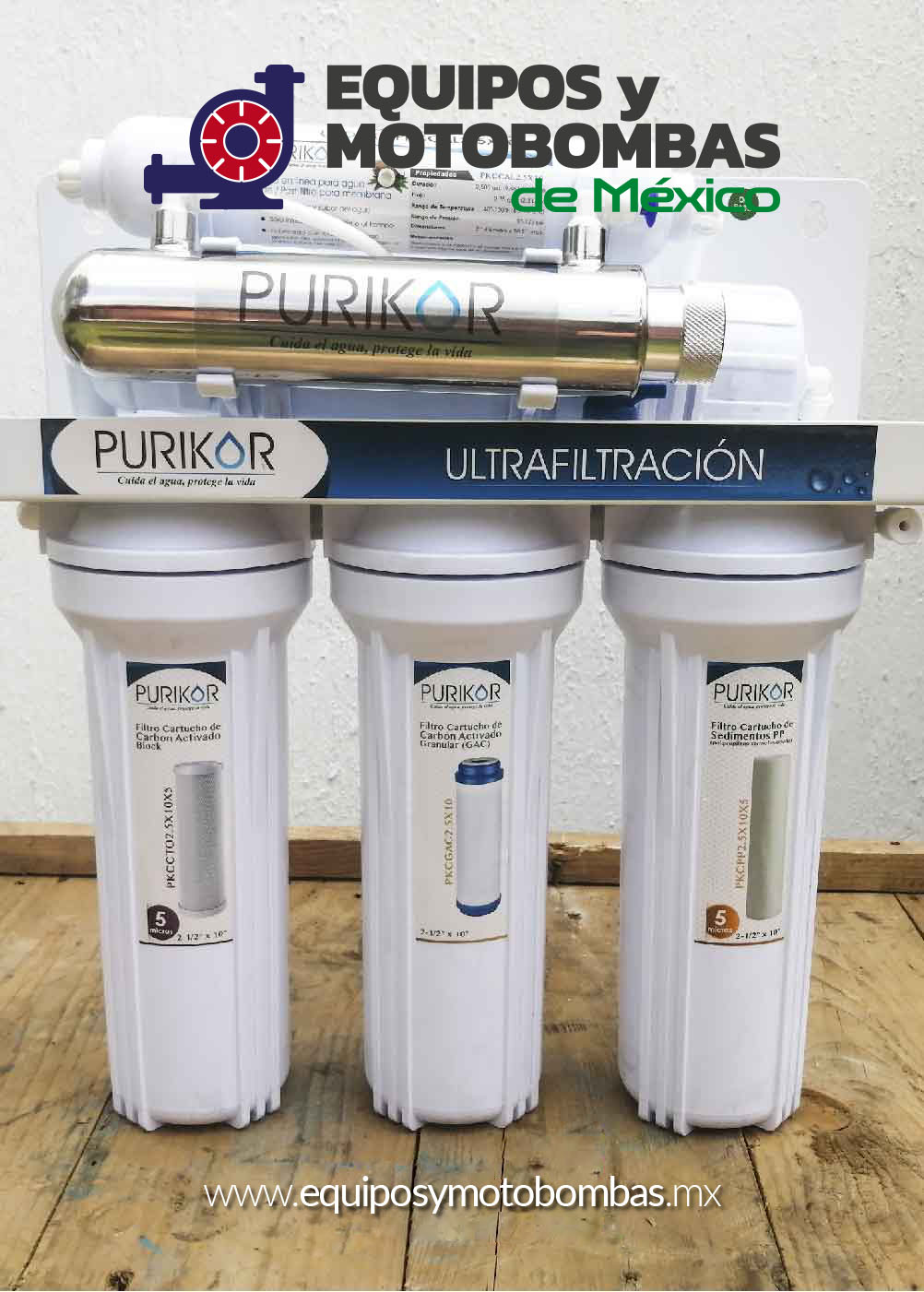 PURIKOR ULTRAFILTRACION PKUF-6UV CON LAMPARA